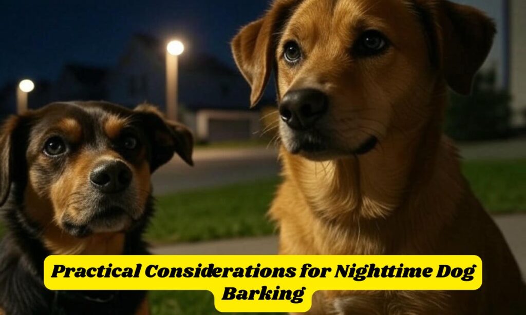 Practical Considerations for Nighttime Dog Barking